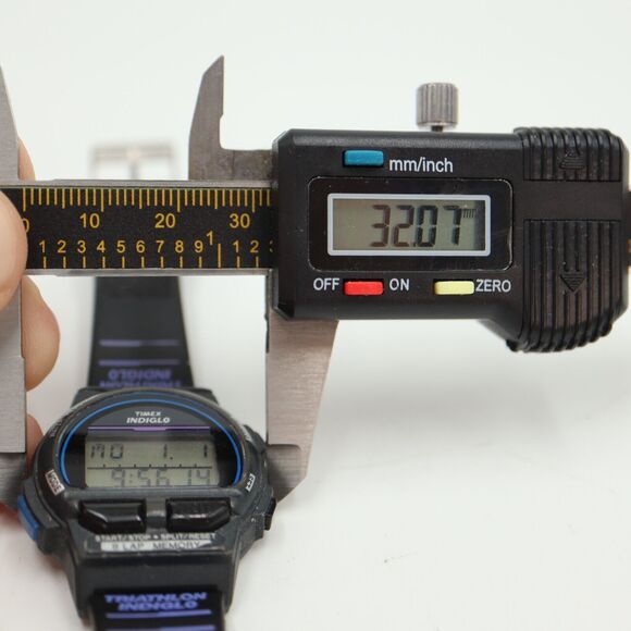 Vintage Timex Ironman Triathlon Indiglo Watch Women 33mm Black Blue 1996 Working - Picture 2 of 16